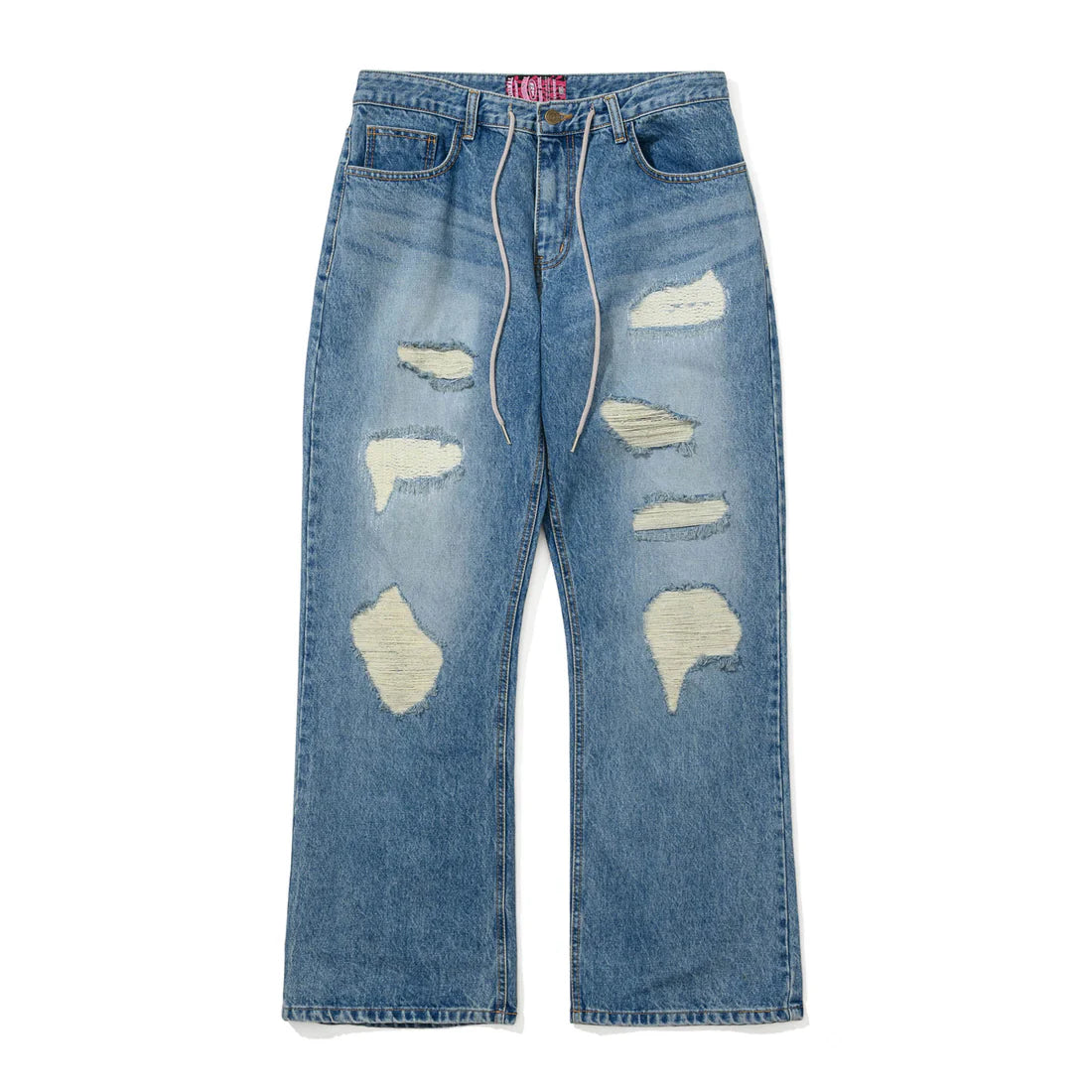 BSRABBIT Flare Relaxed Fit Denim Pants Vintage Blue