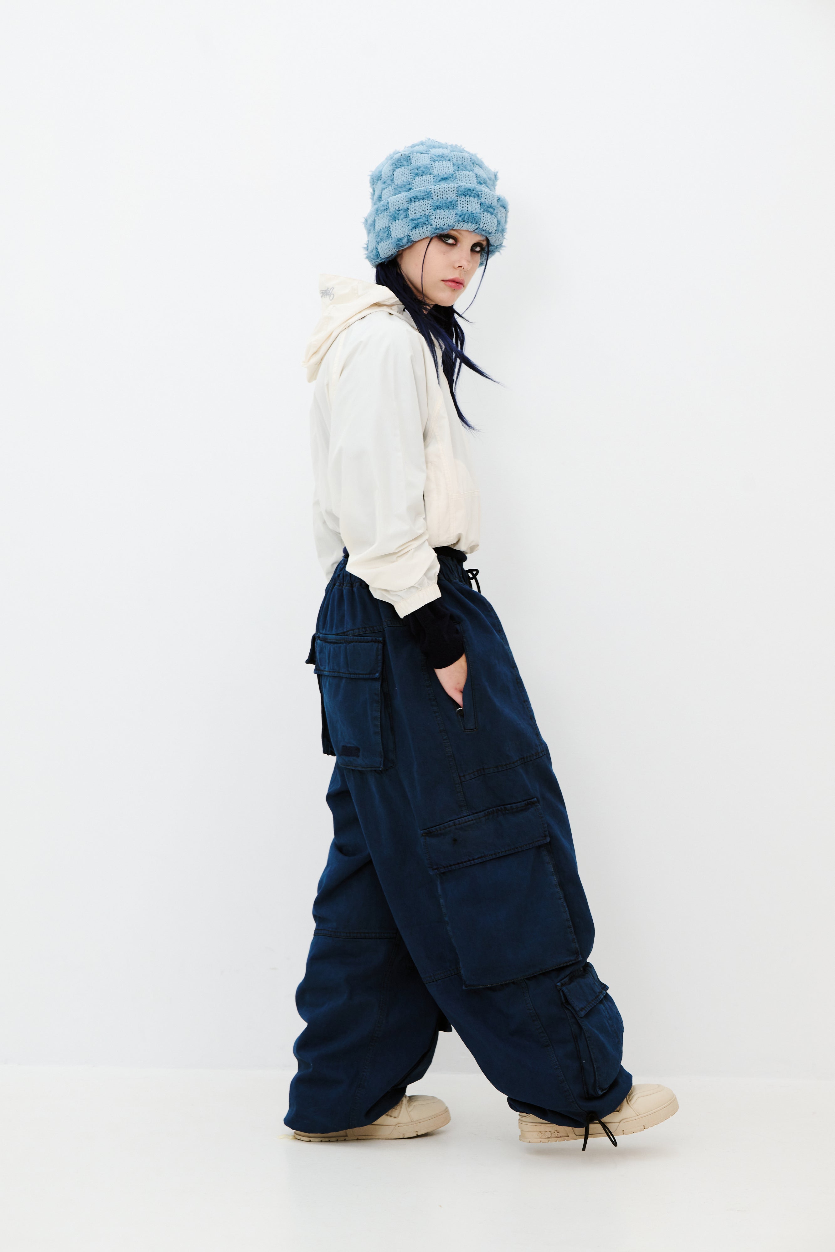 BSRabbit x DRINK SEXY SUPER WIDE LINE VENTILATION WAX REAL DENIM PANTS DEEP BLUE - Medium / Deep Blue BSRabbit x DRINK SEXY SUPER WIDE LINE VENTILATION WAX REAL DENIM PANTS DEEP BLUE - Medium / Deep Blue