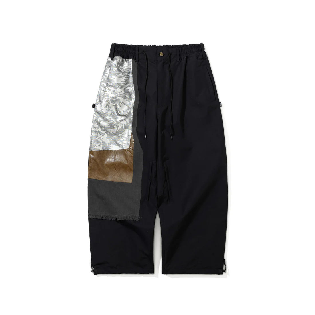 BSRabbit Aged Contrast Super Wide Ventilation Pants Black
