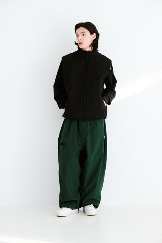 BS RABBIT REFINED SUPER WIDE VENTILATION PANTS DARK GREEN