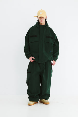 BS RABBIT REFINED SUPER WIDE VENTILATION PANTS DARK GREEN