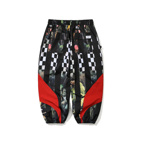 BSRabbit Bsrbt Sporty Super Wide Jogger Pants Checkered Bloom
