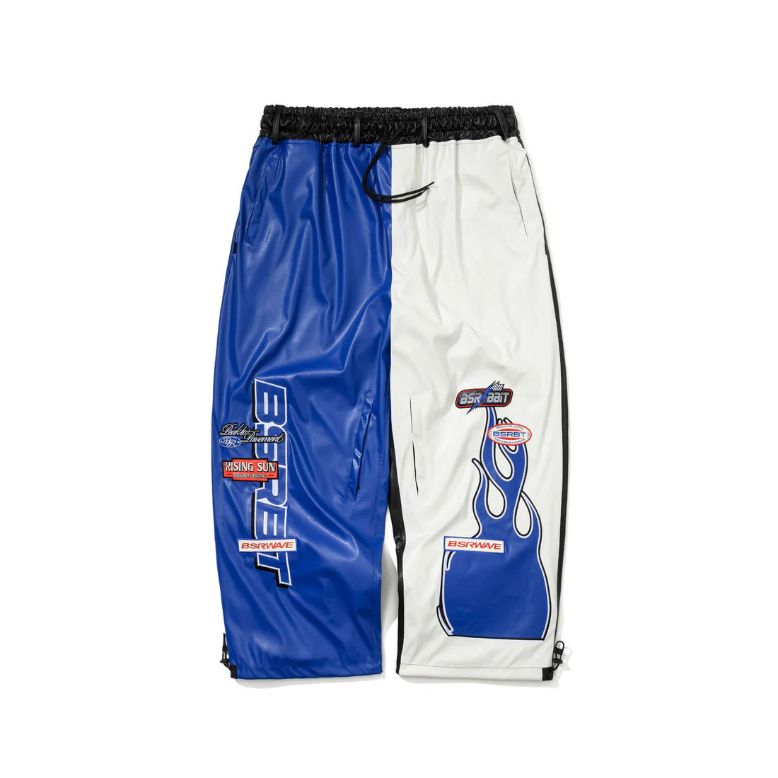 BSRabbit Bsrbt Blue Flame 98 Wide Ventilation Pants Black White