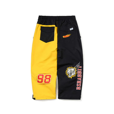BSRabbit Bsrbt Red Flame 98 Wide Ventilation Pants Black Yellow