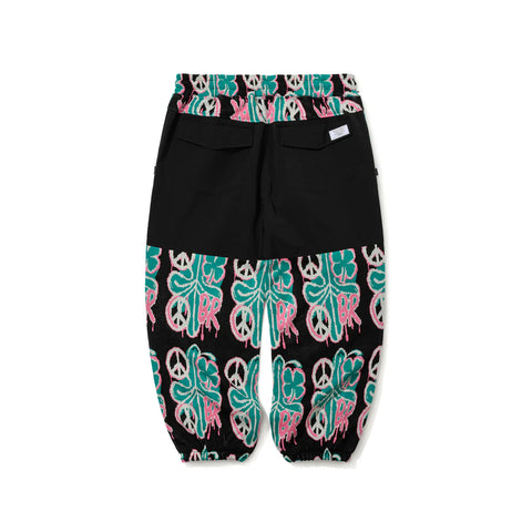 BSRabbit Peace Br Jacquard Wide Jogger Pants Black