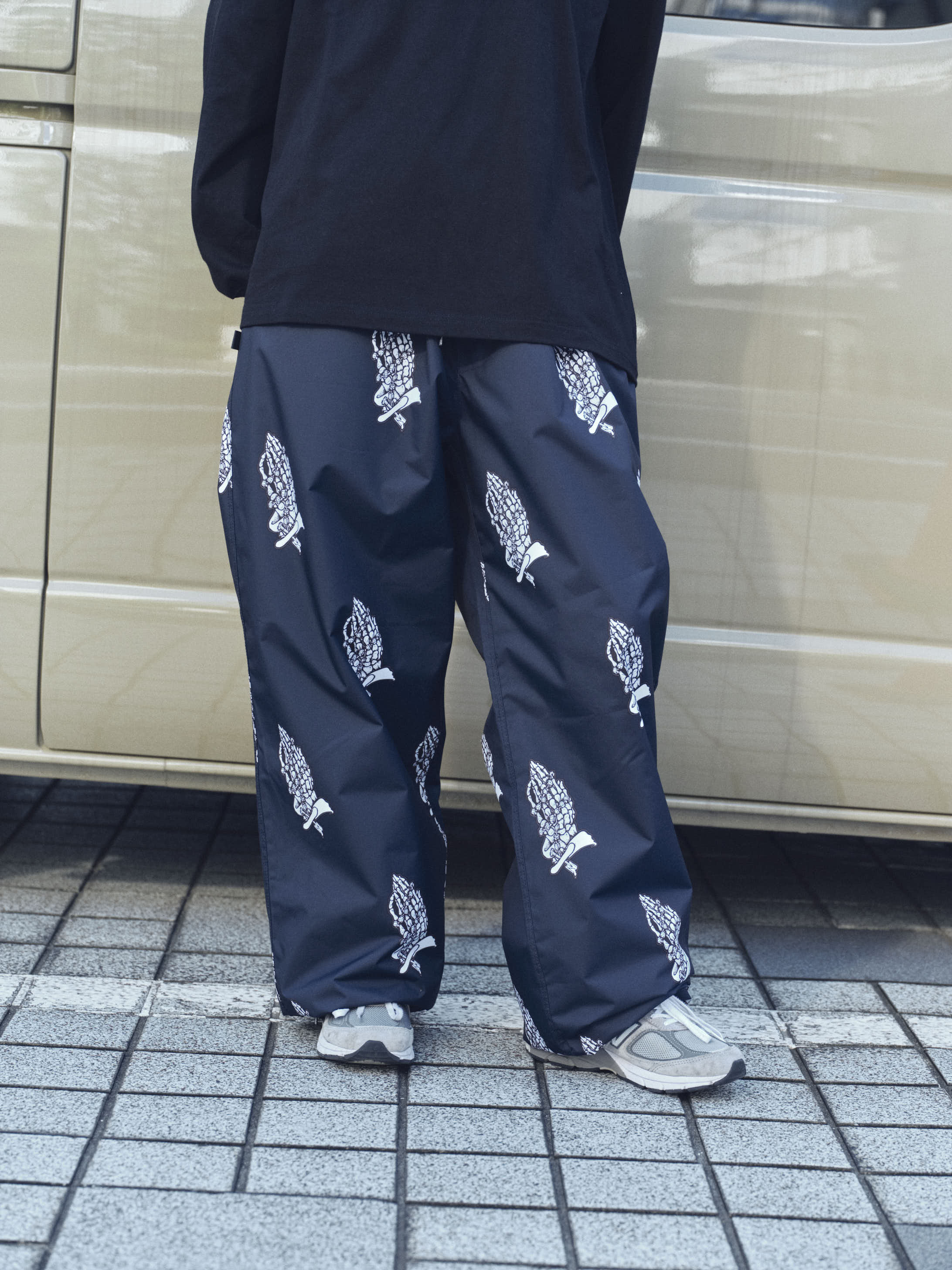 gooning gear Bsrxgoongear Prayer Wide Track Pants Charcoal L