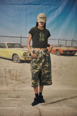 BS Rabbit Carpenter Loose Fit Shorts Woodland Camo