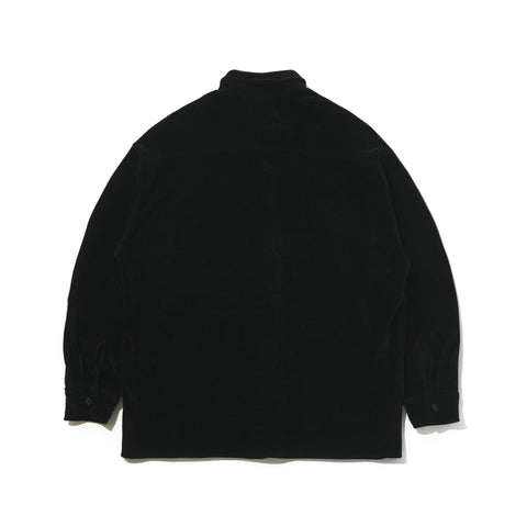 BSRabbit x Drink Sexy heavy corduroy collar shirt black