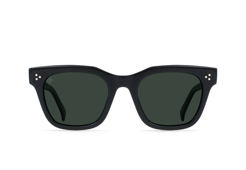 Huxton - RAEN Unisex Sunglasses Recycled Black / Green Polarized