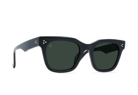 Huxton - RAEN Unisex Sunglasses Recycled Black / Green Polarized