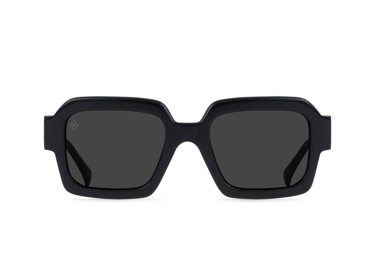 Mystiq - RAEN Unisex Square Sunglasses Recycled Black / Smoke Polarized