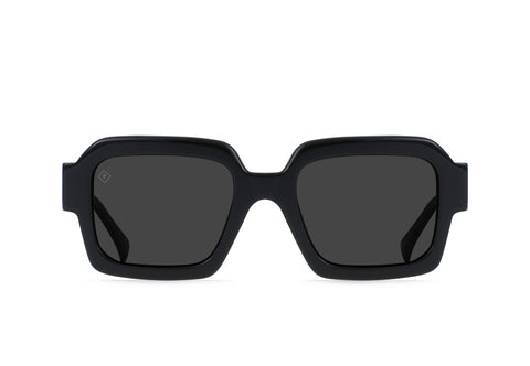 Mystiq - RAEN Unisex Square Sunglasses Recycled Black / Smoke Polarized