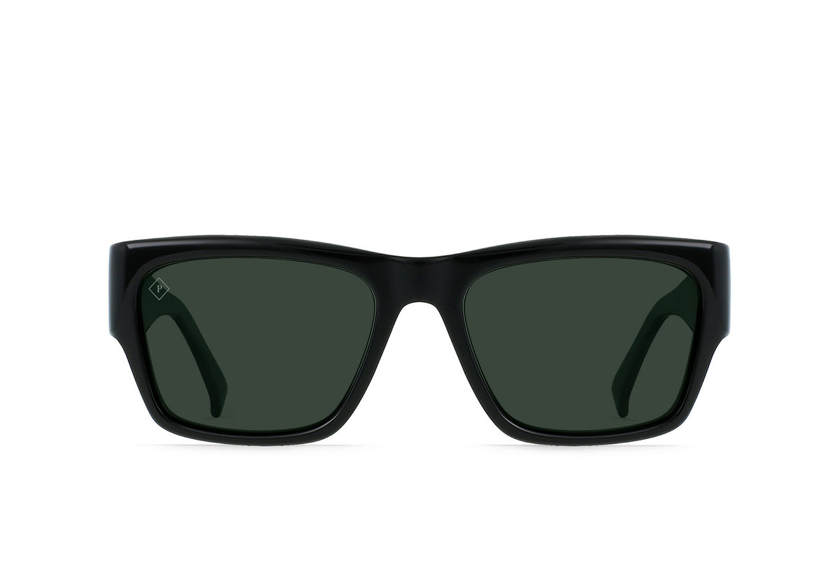 Rufio - RAEN Mens Sunglasses Recycled Black / Green Polarized