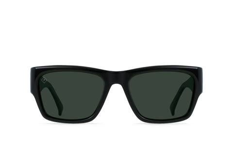 Rufio - RAEN Mens Sunglasses Recycled Black / Green Polarized