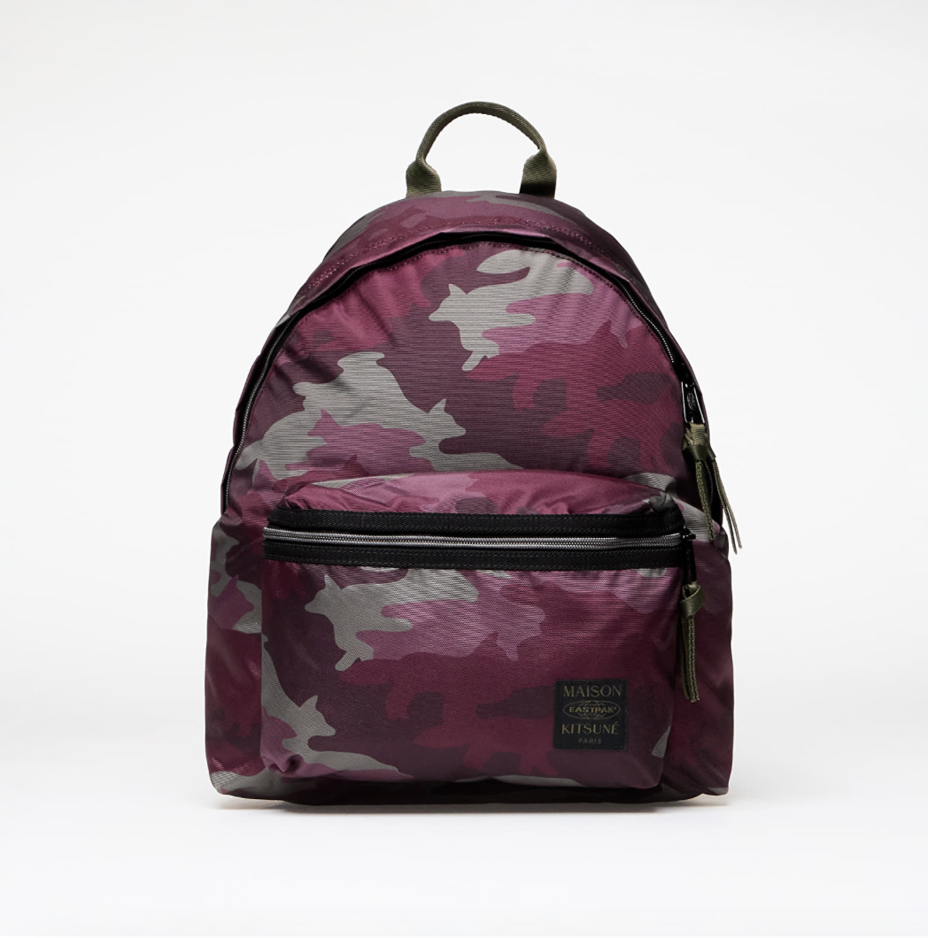 EASTPAK X MAISON KITSUNÉ PADDED BACKPACK MERLOT/CAMO