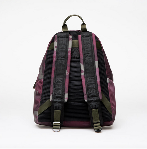 EASTPAK X MAISON KITSUNÉ PADDED BACKPACK MERLOT/CAMO