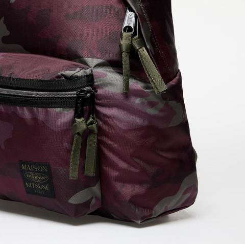 EASTPAK X MAISON KITSUNÉ PADDED BACKPACK MERLOT/CAMO