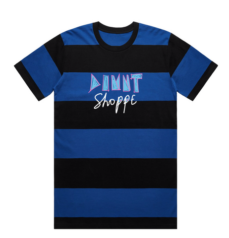 Lucas Beaufort Striped T Shirt Black Blue