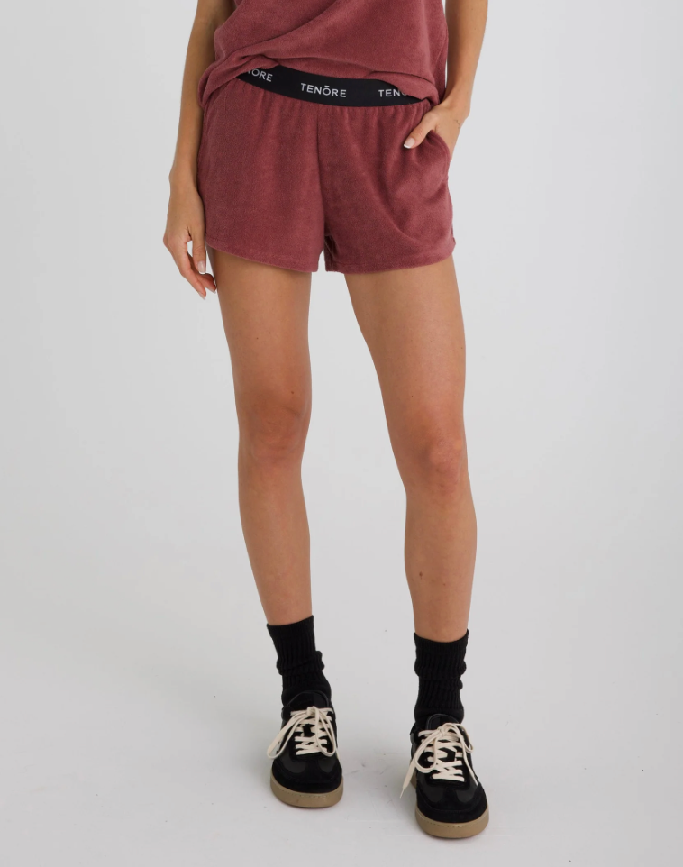 TENORE TERRY SHORT ROSE BROWN - WOMEN
