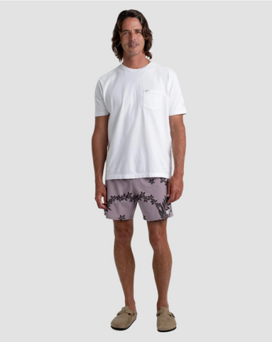 TENORE PRINTED DAY BOARD SHORT - ZINC
