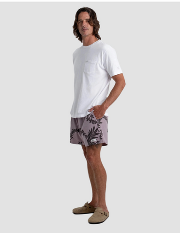 TENORE PRINTED DAY BOARD SHORT - ZINC