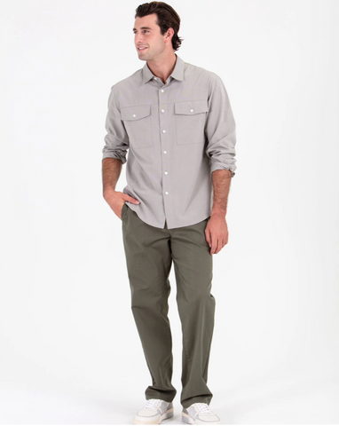 TENORE UTILITY SHIRT LONG SLEEVE - VETIVER