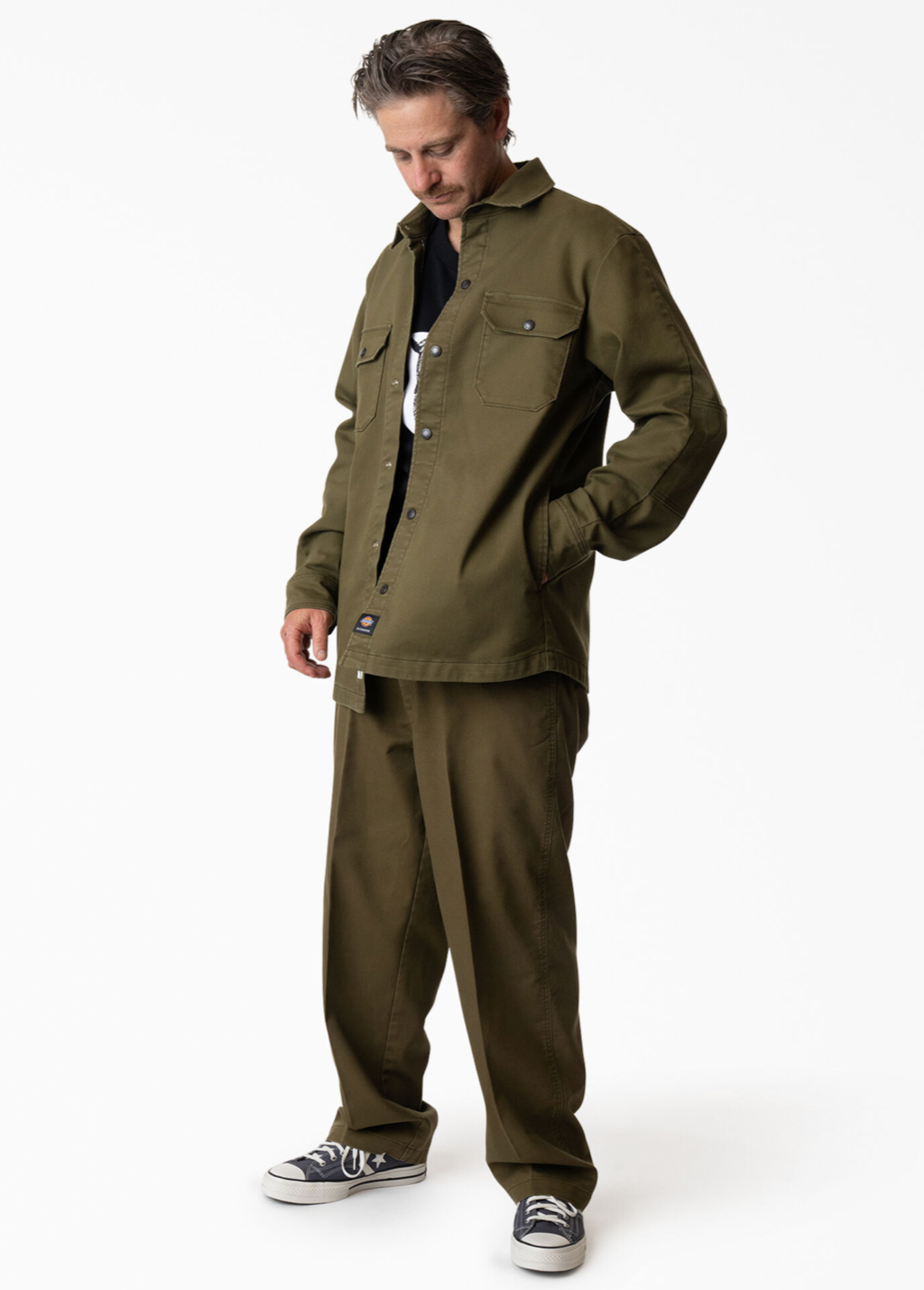 DICKIES Mike Anderson Loose Fit Work Pants - Dark Olive