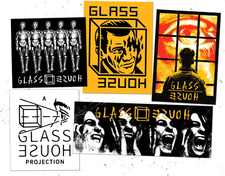 GLASS HOUSE STICKER SET