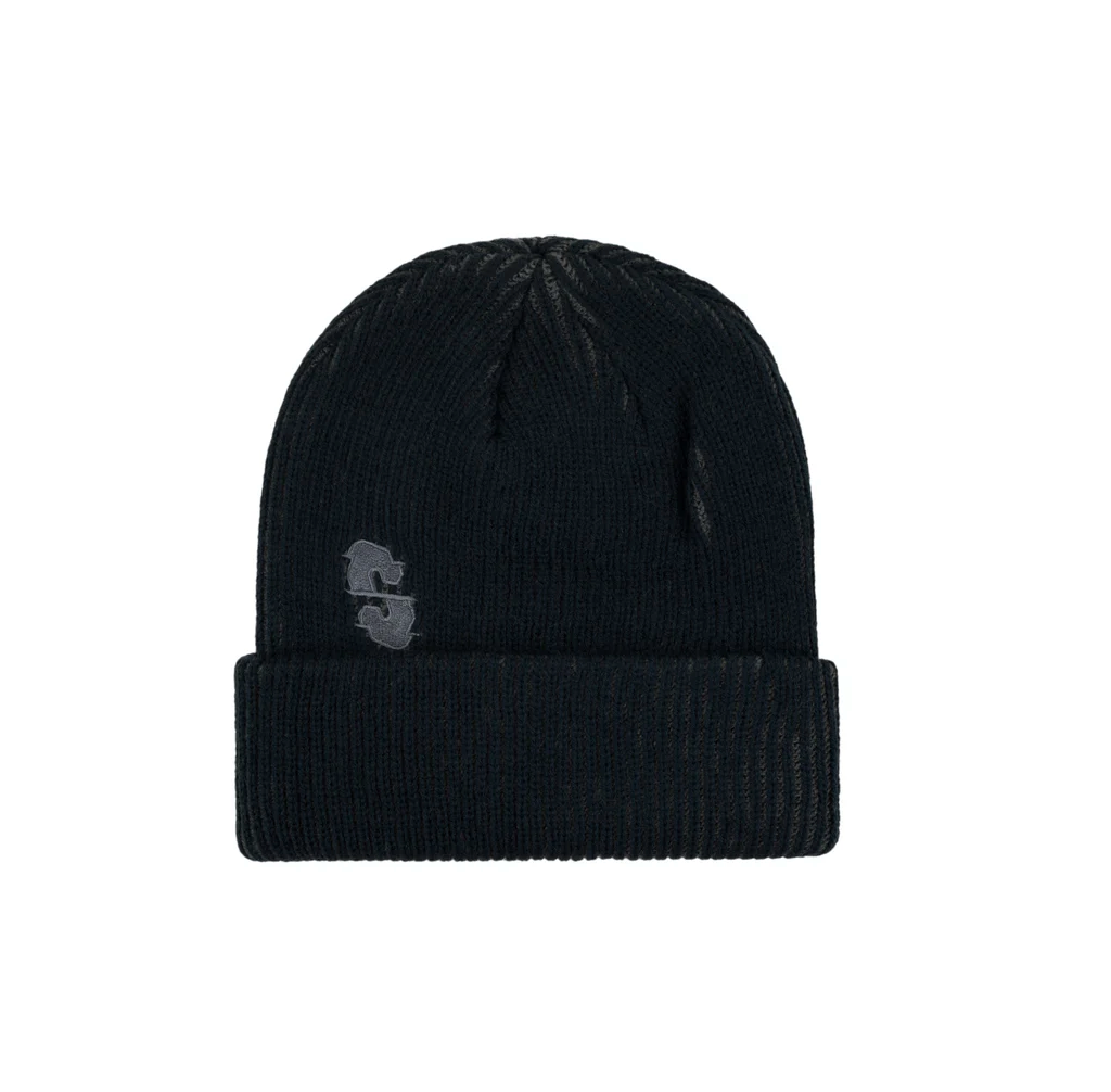 Souvenir Two Tone Rib Beanie - Black