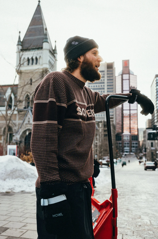 Souvenir Two Tone Rib Beanie - Black