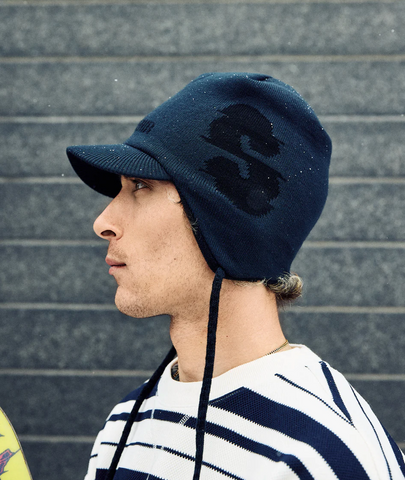 Souvenir Knit Visor Cap - Black