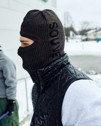 Souvenir Multi Yarn Burglar Mask - Chocolate