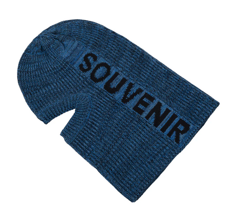 Souvenir Multi Yarn Burglar Mask - Blue