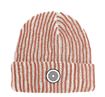 DS Icon Lumberjack Fold Beanie - Stripe Candy Apple