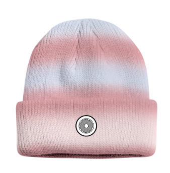 DS Icon Lumberjack Tye Dye Knit Fold Beanie - Pink