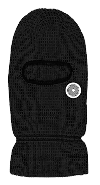 DS ICON GANG - RIBBED BALACLAVA - BLACK
