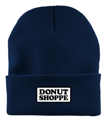 DS PATCH FINE KNIT FOLD BEANIE DENIM BLUE