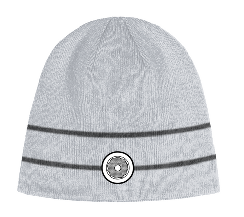 DS Icon Striped Knit Skully - Grey/Black