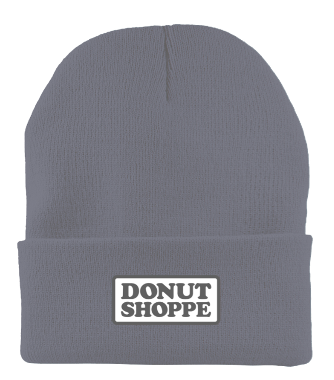 DS PATCH FINE KNIT FOLD BEANIE GREY