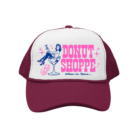 WHEN IN RENO TRUCKER HAT - BURGUNDY