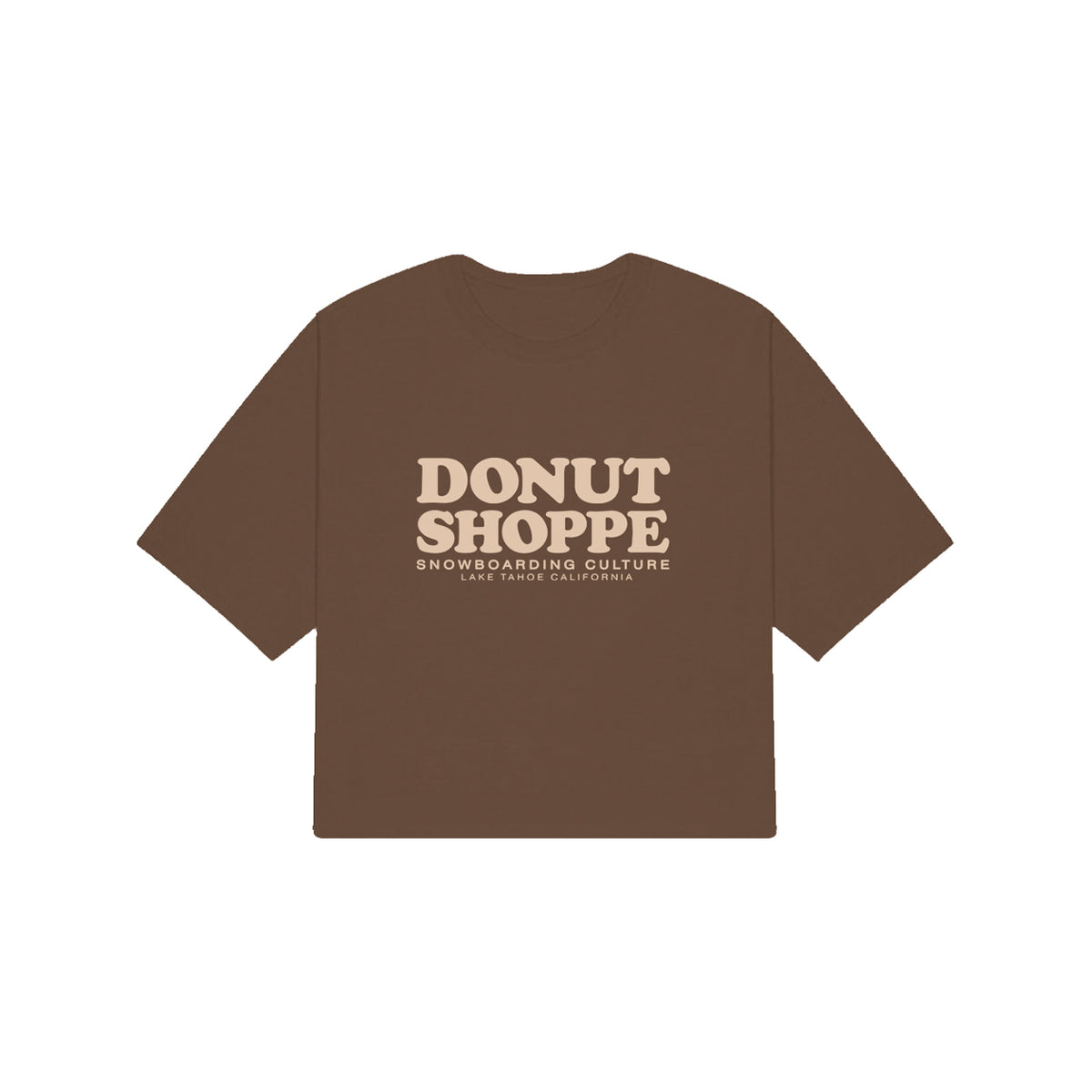 DS STACKED CROP T-SHIRT CHOCOLATE
