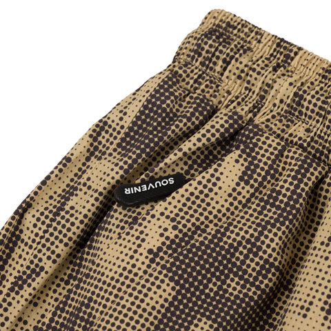 Souvenir Parachute Pant - Brown Blotch Print