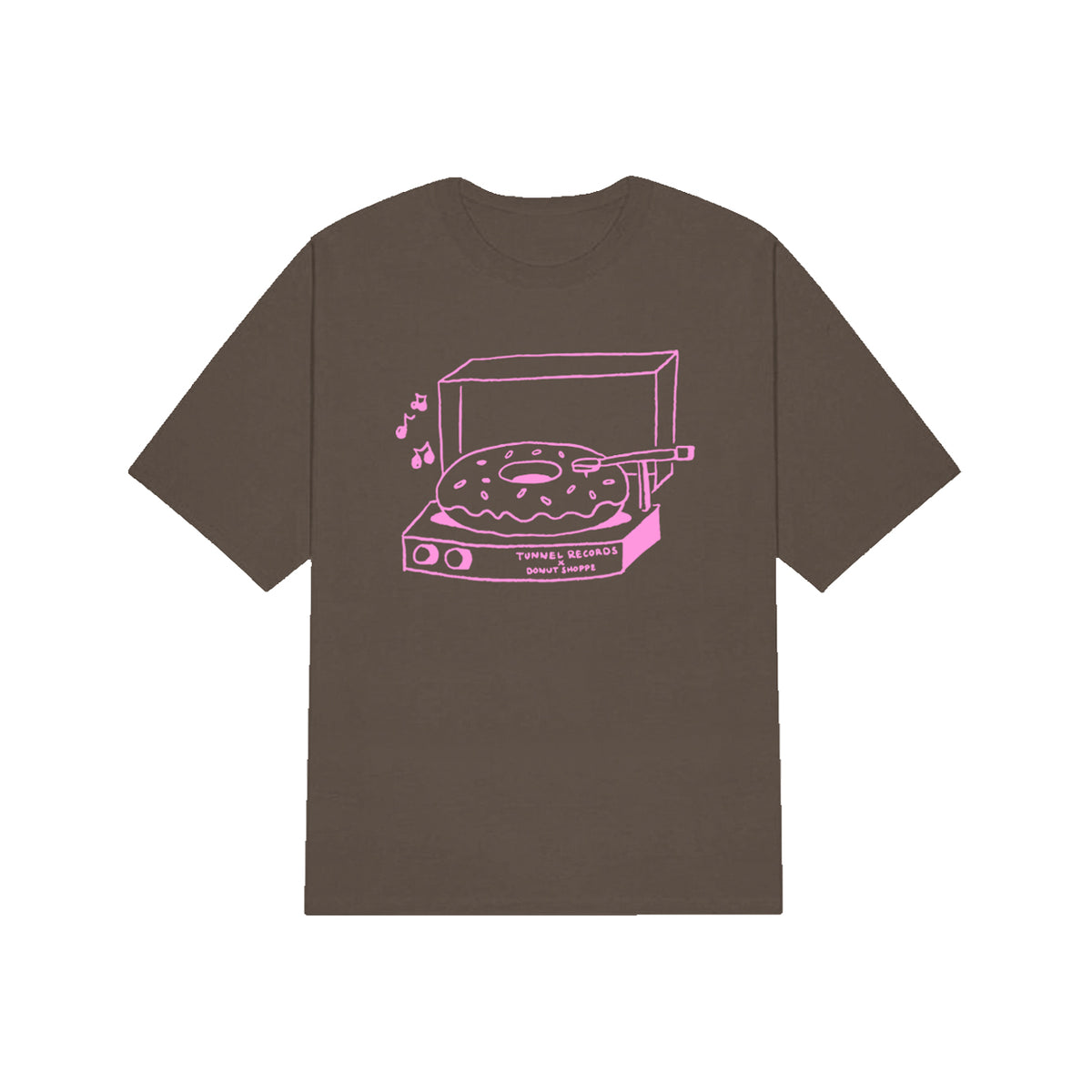 DS X Tunnel Records T-Shirt - Brown/Pink