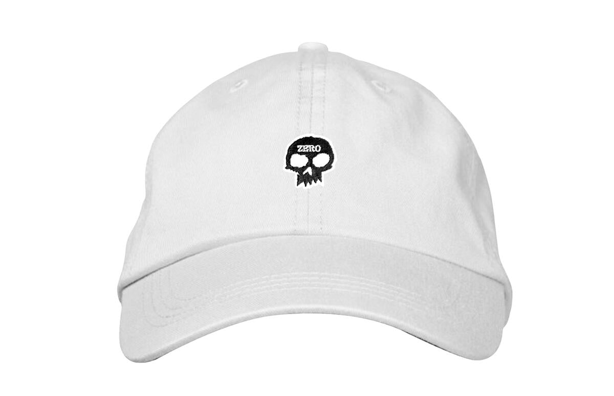 ZERO SINGLE SKULL DAD HAT - WHITE