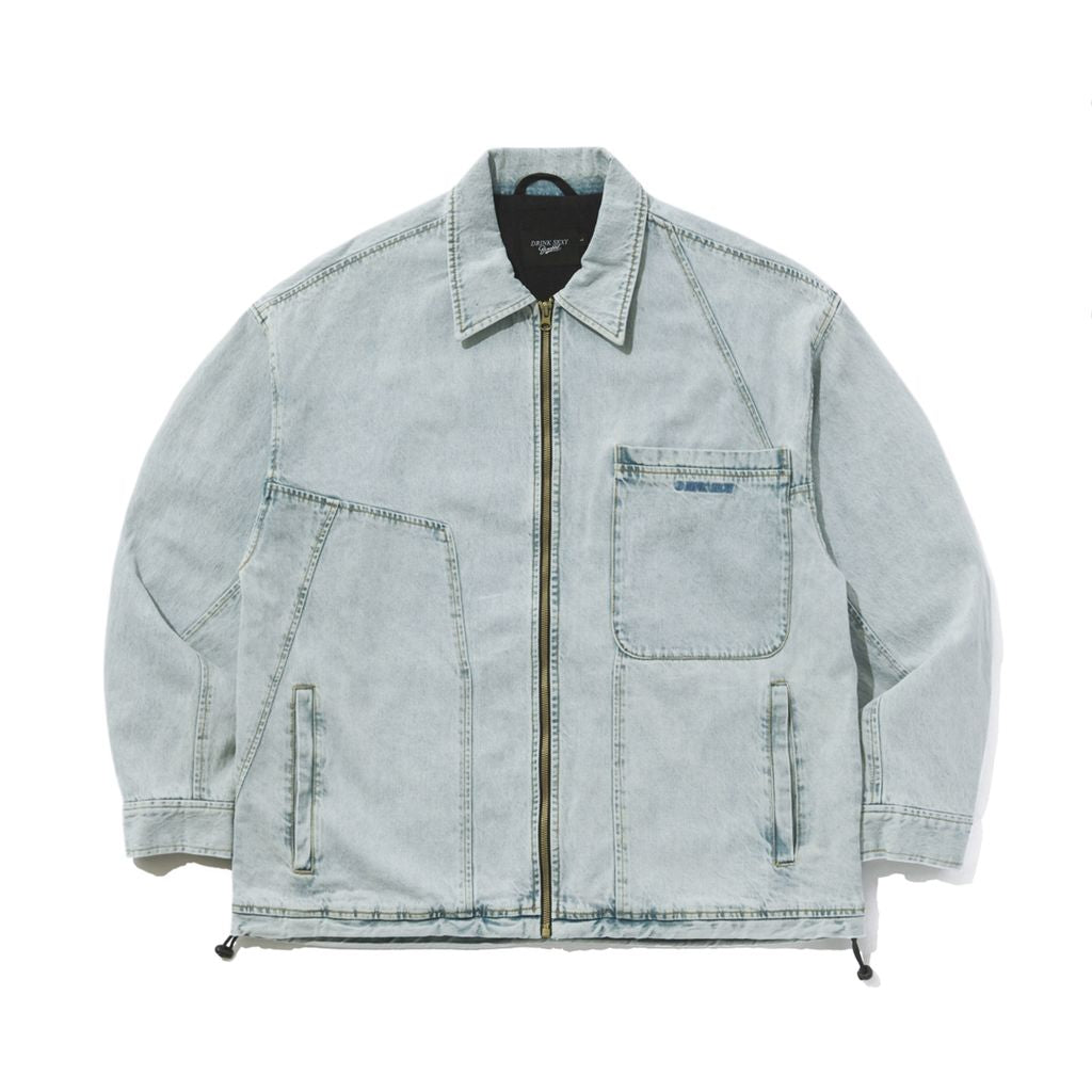 BSRabbit x Drink Sexy wax real denim collar jacket light blue