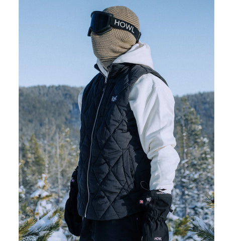 HOWL SEMI PUFFY VEST - BLACK