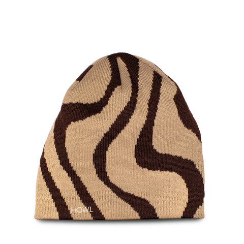 HOWL NO FLAP BEANIE - BROWN