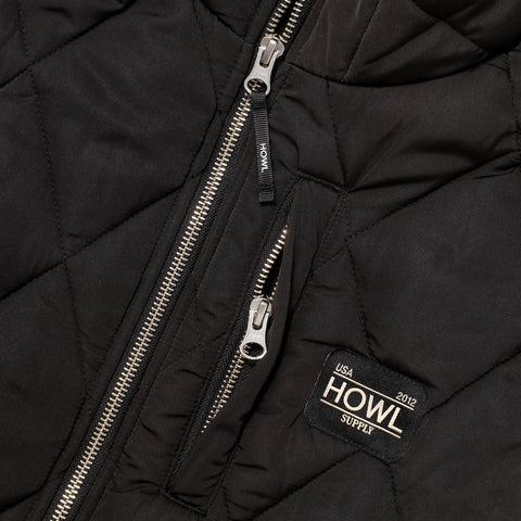 HOWL SEMI PUFFY VEST - BLACK