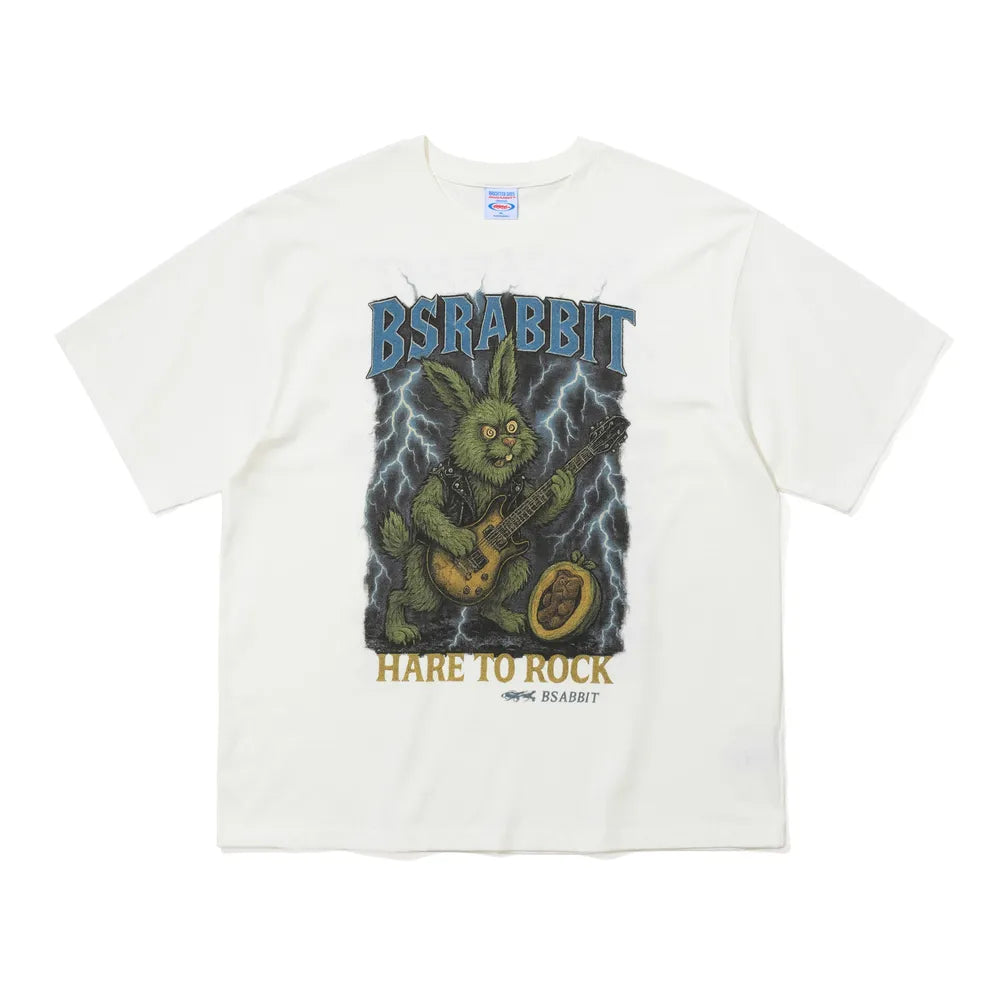 BSRabbit Rocktail Rabbit Box White T-Shirt