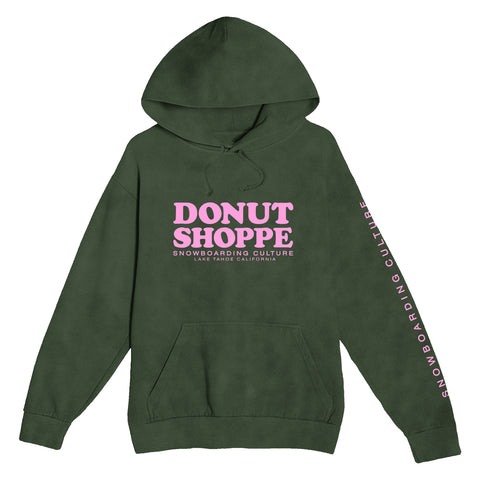 DS STACKED HOODIE FOREST GREEN / PINK